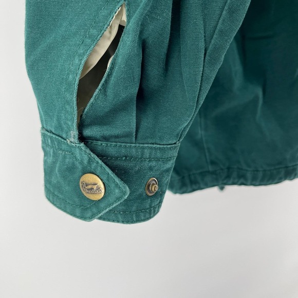 Vintage Dubak Canvas Field Jacket Men's Large Green Utility Chore Coat Hunting - Picture 8 of 13